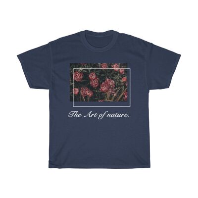 Art Flower Roses Grunge shirt Navy  Black