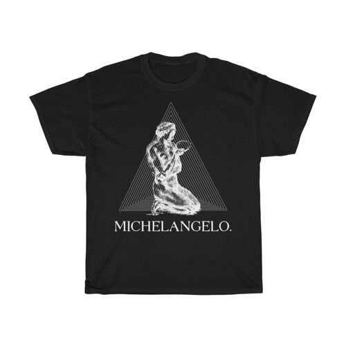 Michelangelo Shirt Unisex Geometric Vintage Art Shirt Black Black