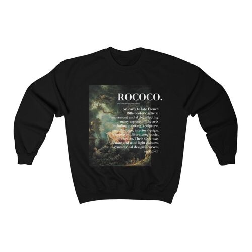 Rococo art Movement Sweatshirt  Black Black