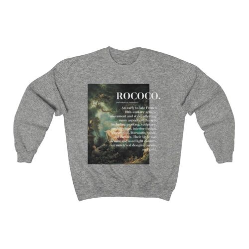 Rococo art Movement Sweatshirt  Sport Grey Black