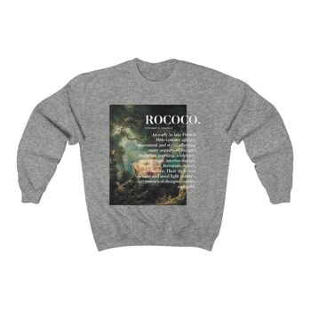 Rococo art Movement Sweatshirt Sport Gris Noir
