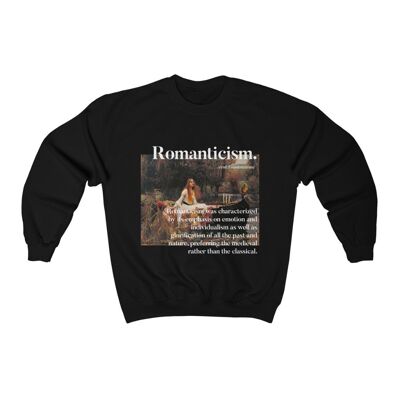 The lady of Shalott Sweatshirt Unisex John William Waterhouse Romanticism Art  Black