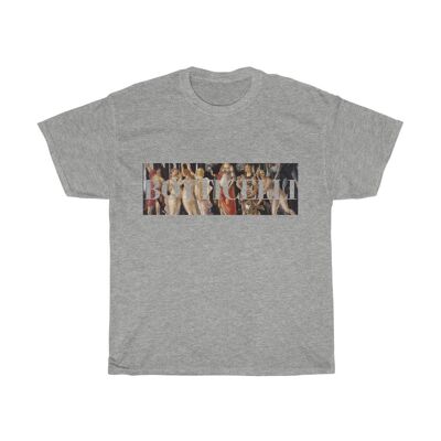 Sandro Botticelli Shirt Kunstliebhaber Unisex Ästhetisches Shirt Sport Grau Schwarz