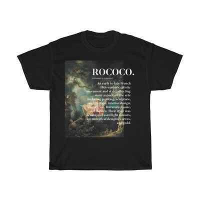 Rococo Art Shirt Unisex Art Movement Aesthetic Shirt Schwarz Schwarz