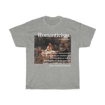 La dame de Shalott Shirt Unisexe John William Waterhouse Romantisme Art Sport Gris Noir 1