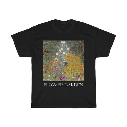 Gustav Klimt Shirt Flower Garden Rennaissance Black Black