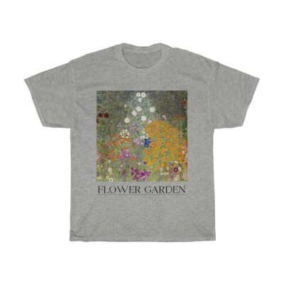 Gustav Klimt Shirt Blumengarten Rennaissance Sport Grau Schwarz