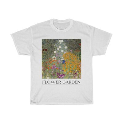 Gustav Klimt Hemd Flower Garden Renaissance Weiß Schwarz