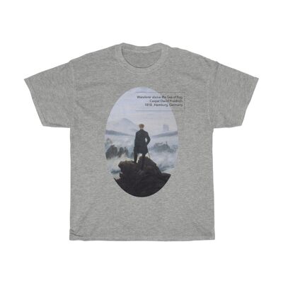 David Friedrich Shirt Wanderer above the Sea of Fog Sport Grey Black