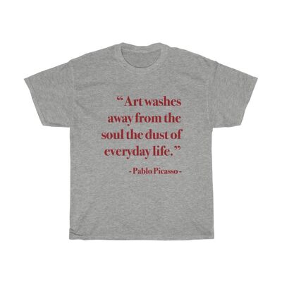 Picasso Kunst Zitat Shirt Sport Grau Schwarz