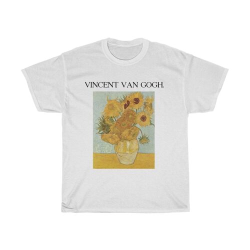 Sunflowers Van Gogh Unisex Shirt Art lover Shirt White Black