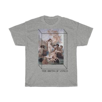 Geburt der Venus Shirt William Adolphe Bouguereau Unisex Renaissance Kunst Sport Grau Schwarz