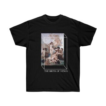 Naissance de Vénus Chemise William Adolphe Bouguereau Unisexe Renaissance Art Sport Gris Noir 2