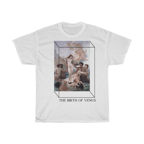 Birth of Venus Shirt William Adolphe Bouguereau Unisex Renaissance Art White Black