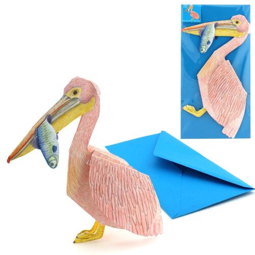 3D-Tierkarte Pelikan