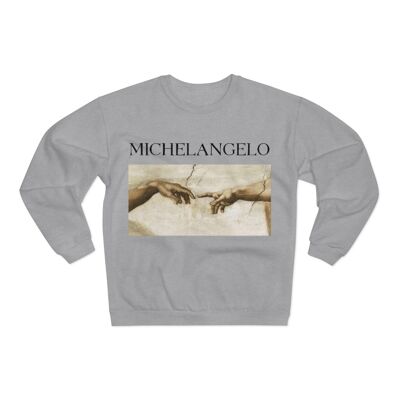 Felpa Michelangelo Creazione di Adam Heather Grey Black