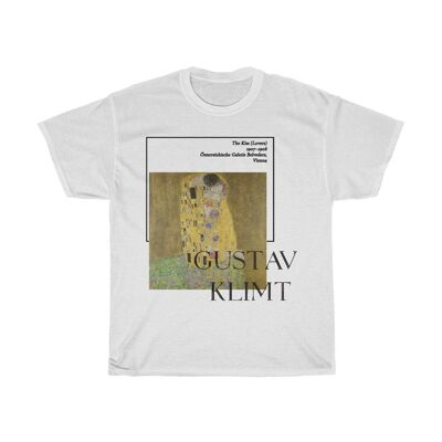 Gustav Klimt _Camicia Unisex Il Bacio Arte Estetica Abbigliamento Bianco Nero