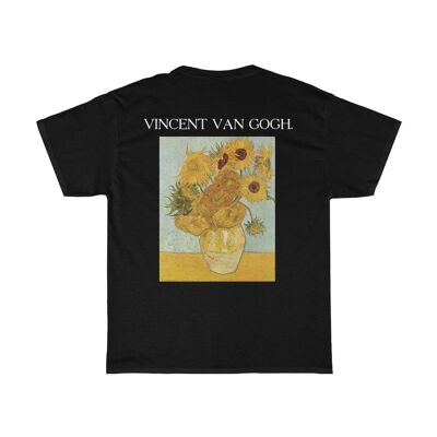 Van Gogh Shirt Art Vintage Vêtements Unisexe Noir Noir