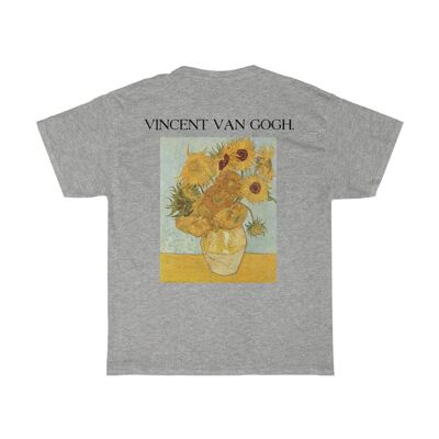 Van Gogh Shirt Art Vintage Unisex Clothing Sport Gray Black