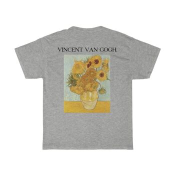 Van Gogh Shirt Art Vintage Vêtements Unisexe Sport Gris Noir 1