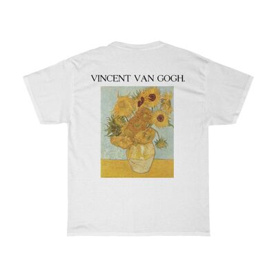 Van Gogh Shirt Art Vintage Unisex Clothing White  Black