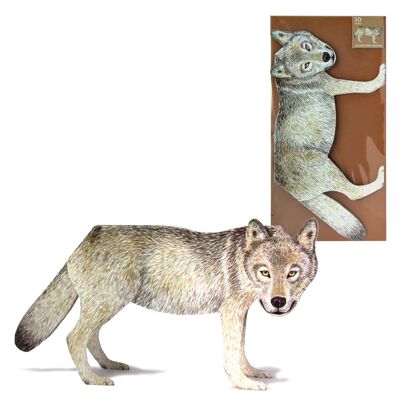 3D-Tierkarte Wolf