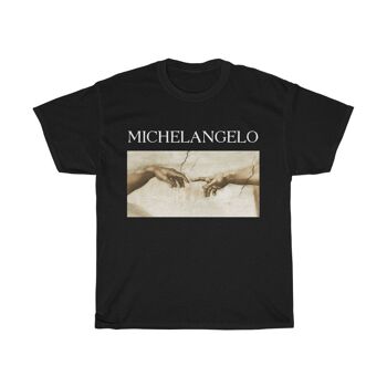 Chemise Michelangelo La Création d'Adam Noir Noir 1