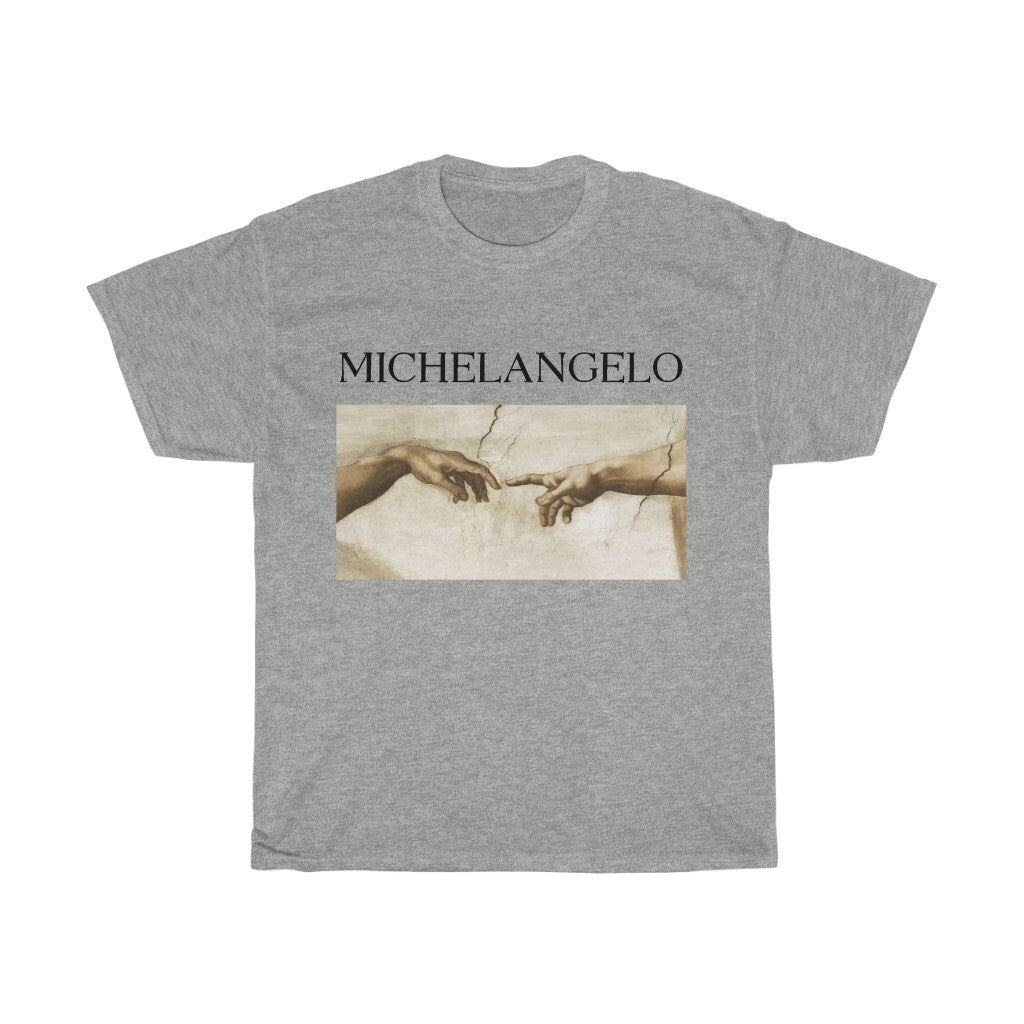 Buy wholesale Michelangelo Shirt The Creation Of Adam Sport Gray Black