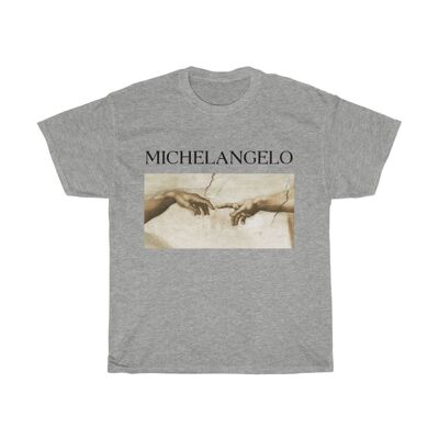 Michelangelo Shirt The Creation Of Adam Sport Grey  Black