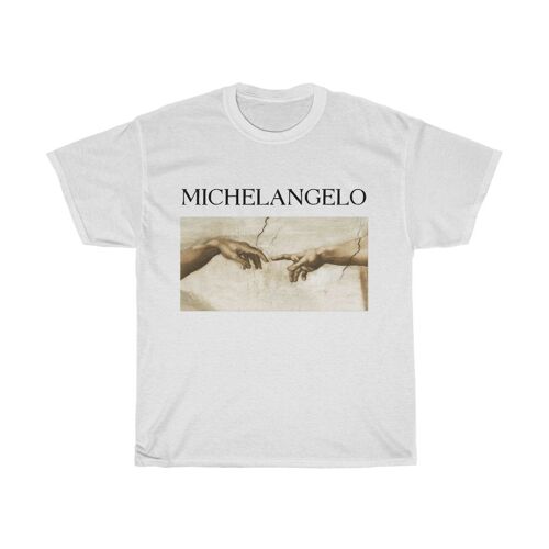 Michelangelo Shirt The Creation Of Adam White  Black