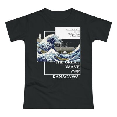 Kanagawa Wave Women Shirt  Black  Black