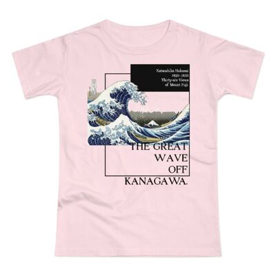 Kanagawa Wave Damen Shirt Orchidee Pink Schwarz