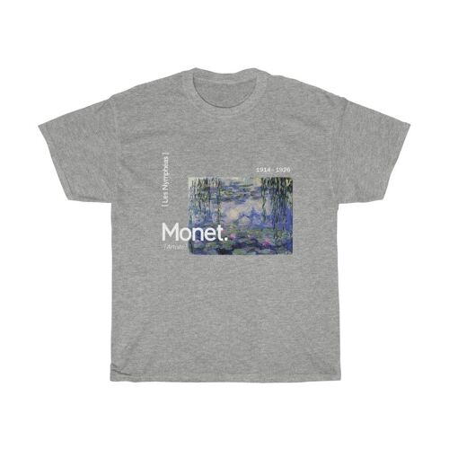 Claude Monet shirt Water Liles Sport Grey  Black