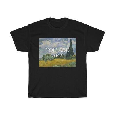 Van Gogh Vintage Shirt Unisex Ästhetik Du bist Kunst Schwarz Schwarz