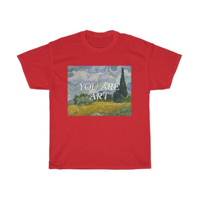 Van gogh Vintage Shirt Unisex Aesthetic You Are Art Red Black