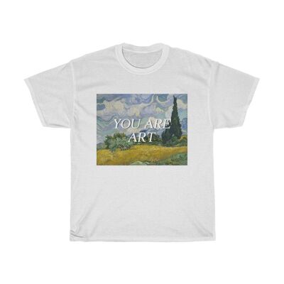 Van Gogh Vintage Shirt Unisex Ästhetik Du bist Kunst Weiß Schwarz