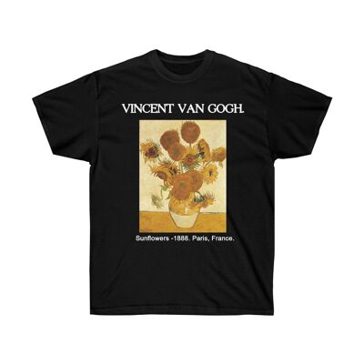 Chemise Van Gogh Vêtements d'art esthétique unisexe Noir Noir