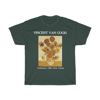 Chemise Van Gogh Art Esthétique Unisexe Vêtements Vert Forêt Noir 1