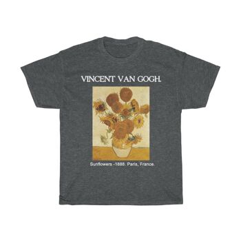Van Gogh Shirt Unisex Aesthetic Art Clothing Dark Heather Black 1