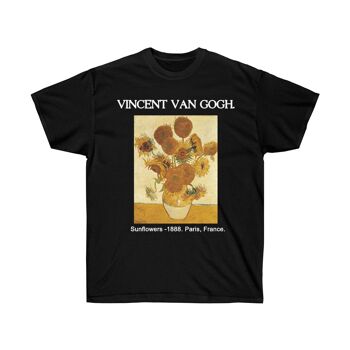 Van Gogh Shirt Unisex Aesthetic Art Clothing Dark Heather Black 2