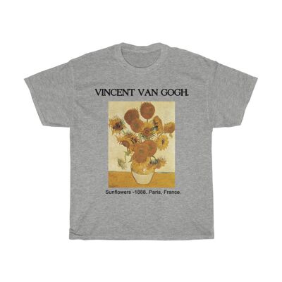 Van Gogh Shirt Unisex Aesthetic Art Clothing Sport Gris Noir