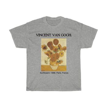 Van Gogh Shirt Unisex Aesthetic Art Clothing Sport Gris Noir 1
