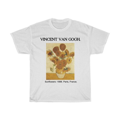 Van Gogh Shirt Unisex Aesthetic Art Clothing White  Black