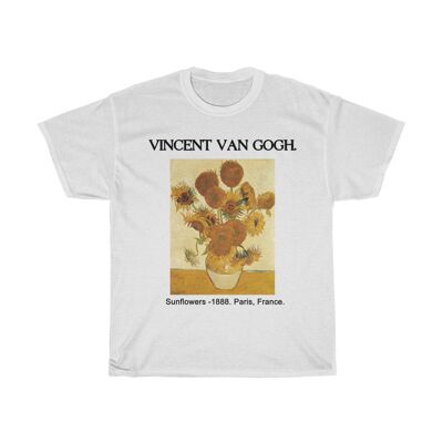 Camicia Van Gogh Abbigliamento Artistico Unisex Bianco Nero