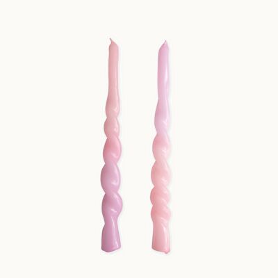 Bougie torsadée Dip Dye Twisted Licorne