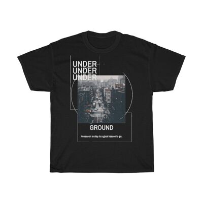 Techno Shirt Underground Minimal Schwarz Schwarz