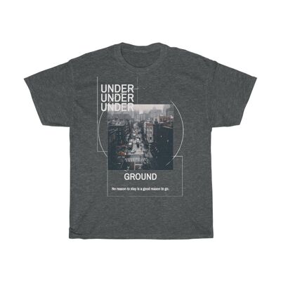 Techno Shirt Underground Minimal Dark Heather  Black