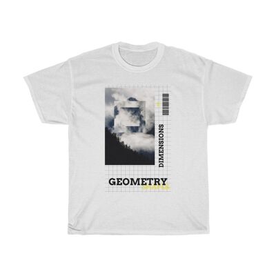 Geometry Techno Shirt White   Black