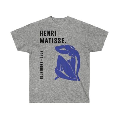 Henri Matisse Shirt Blue Nudes Sport Grau Schwarz