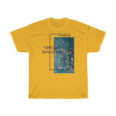 Van Gogh Shirt Ästhetische Kunst Unisex Kleidung Gold Schwarz